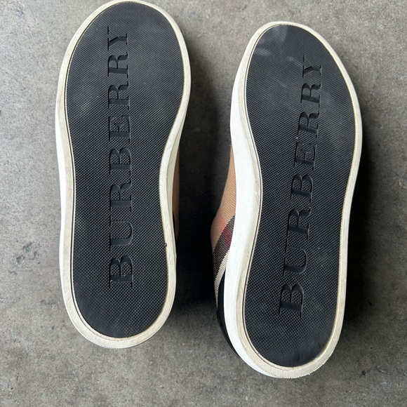 Burberry House Check Cotton and Leather Sneakers Size 37 - Picture 6 of 7